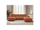 Montaigne - Panoramic Convertible Trunk Sofa - Bouclette Fabric - Left Corner