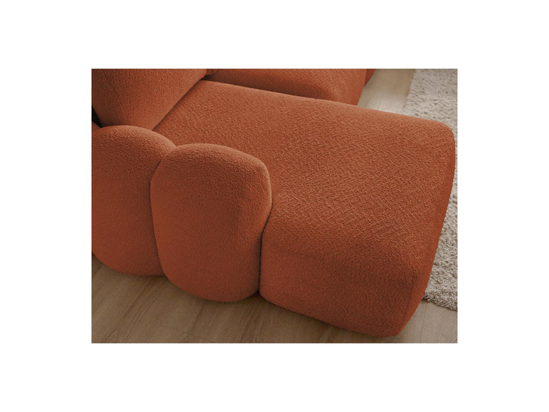 Montaigne - Panoramic Convertible Trunk Sofa - Bouclette Fabric - Left Corner