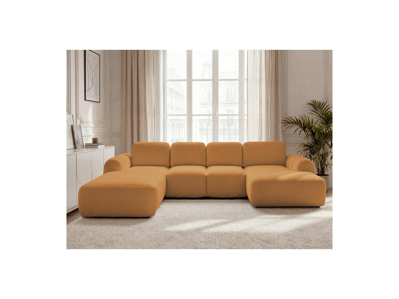 Montaigne - Panoramic Convertible Chest Sofa - Bouclette Fabric - Right Angle