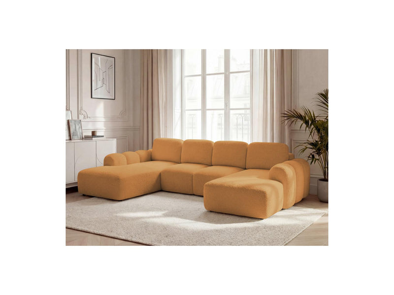 Montaigne - Panoramic Convertible Chest Sofa - Bouclette Fabric - Right Angle