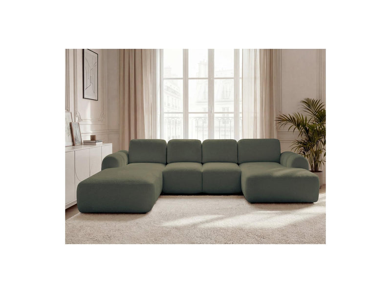 Montaigne - Panoramic Convertible Chest Sofa - Bouclette Fabric - Right Angle