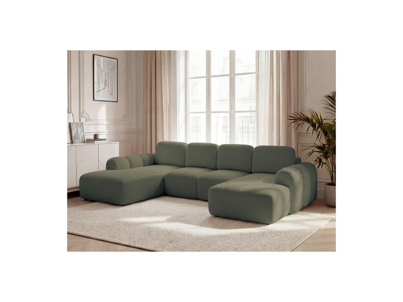 Montaigne - Panoramic Convertible Chest Sofa - Bouclette Fabric - Right Angle