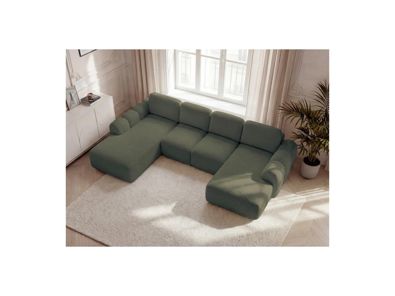 Montaigne - Panoramic Convertible Chest Sofa - Bouclette Fabric - Right Angle