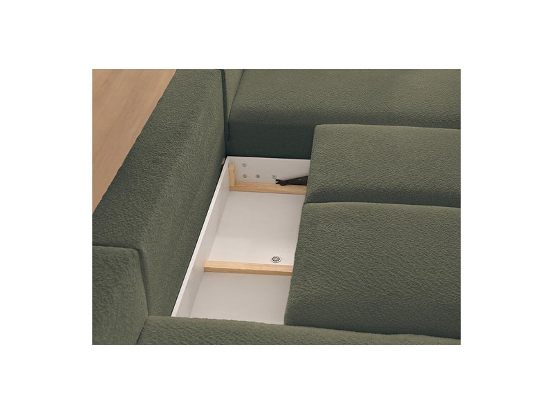 Montaigne - Panoramic Convertible Trunk Sofa - Bouclette Fabric - Left Corner