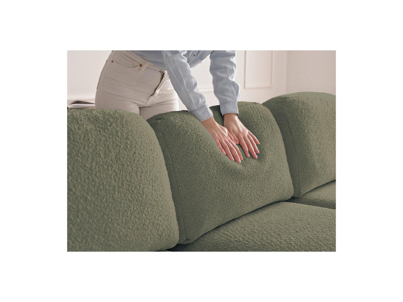 Montaigne - Panoramic Convertible Chest Sofa - Bouclette Fabric - Right Angle