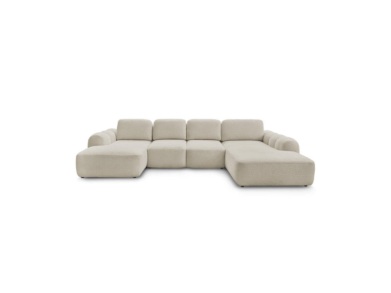 Montaigne - Panoramic Convertible Trunk Sofa - Bouclette Fabric - Left Corner