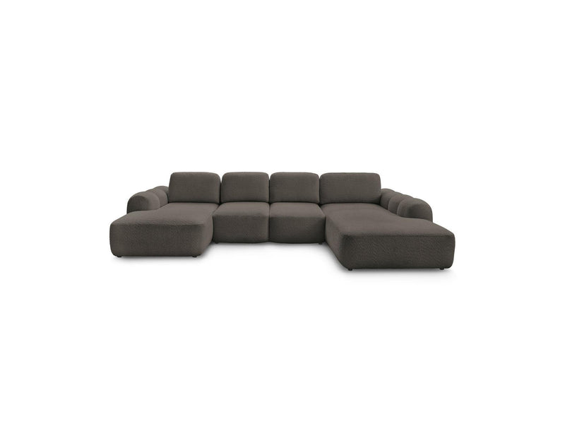 Montaigne - Panoramic Convertible Trunk Sofa - Bouclette Fabric - Left Corner