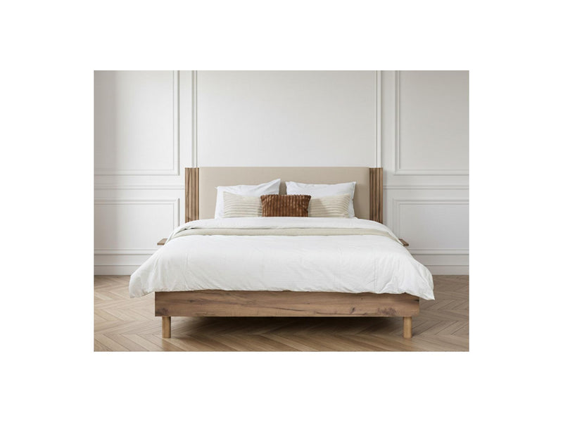 Lior - Bed With Solid Slats - Natural Wood Legs