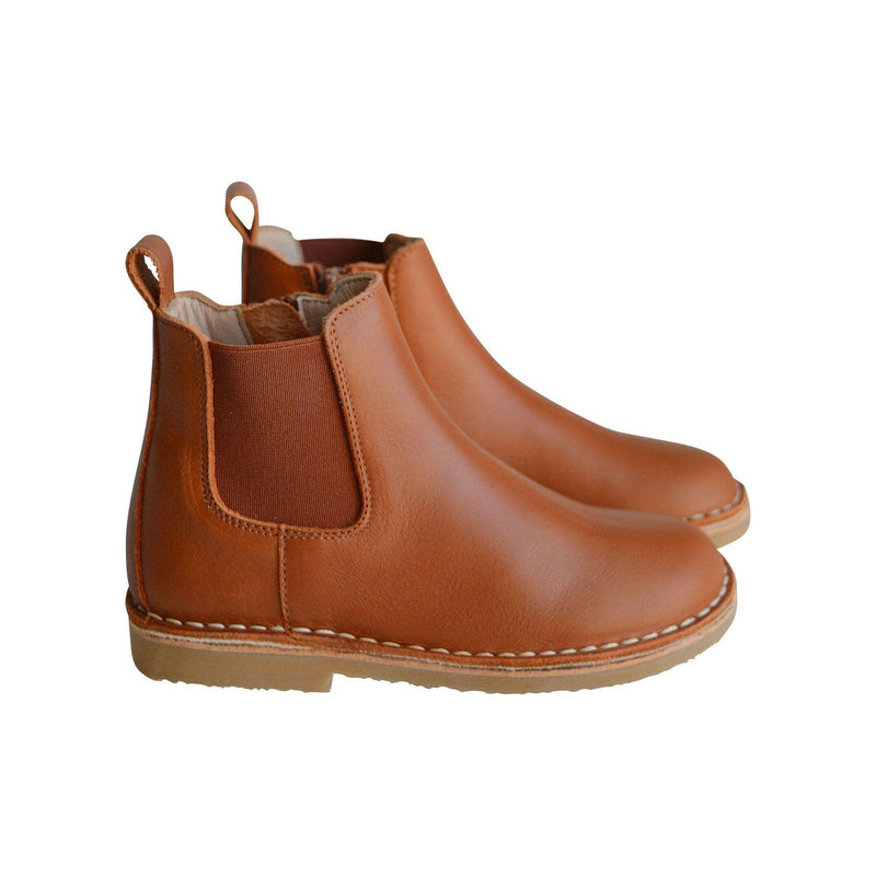 Boots Bottines Souples Élastique Mixtes Sasha - Cuir Camel - Mixte