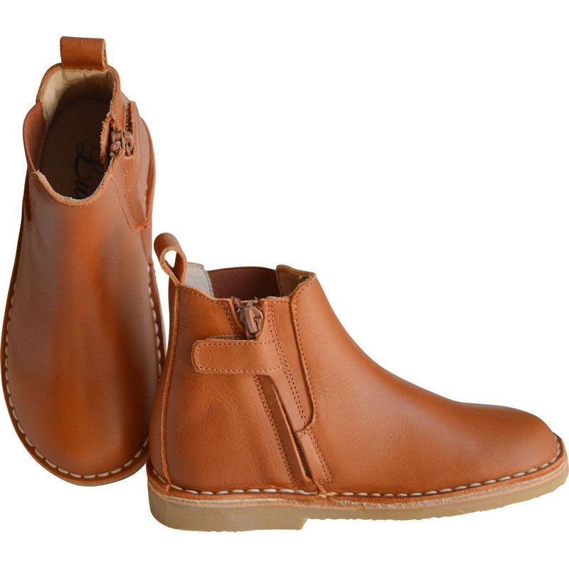 Boots Bottines Souples Élastique Mixtes Sasha - Cuir Camel - Mixte