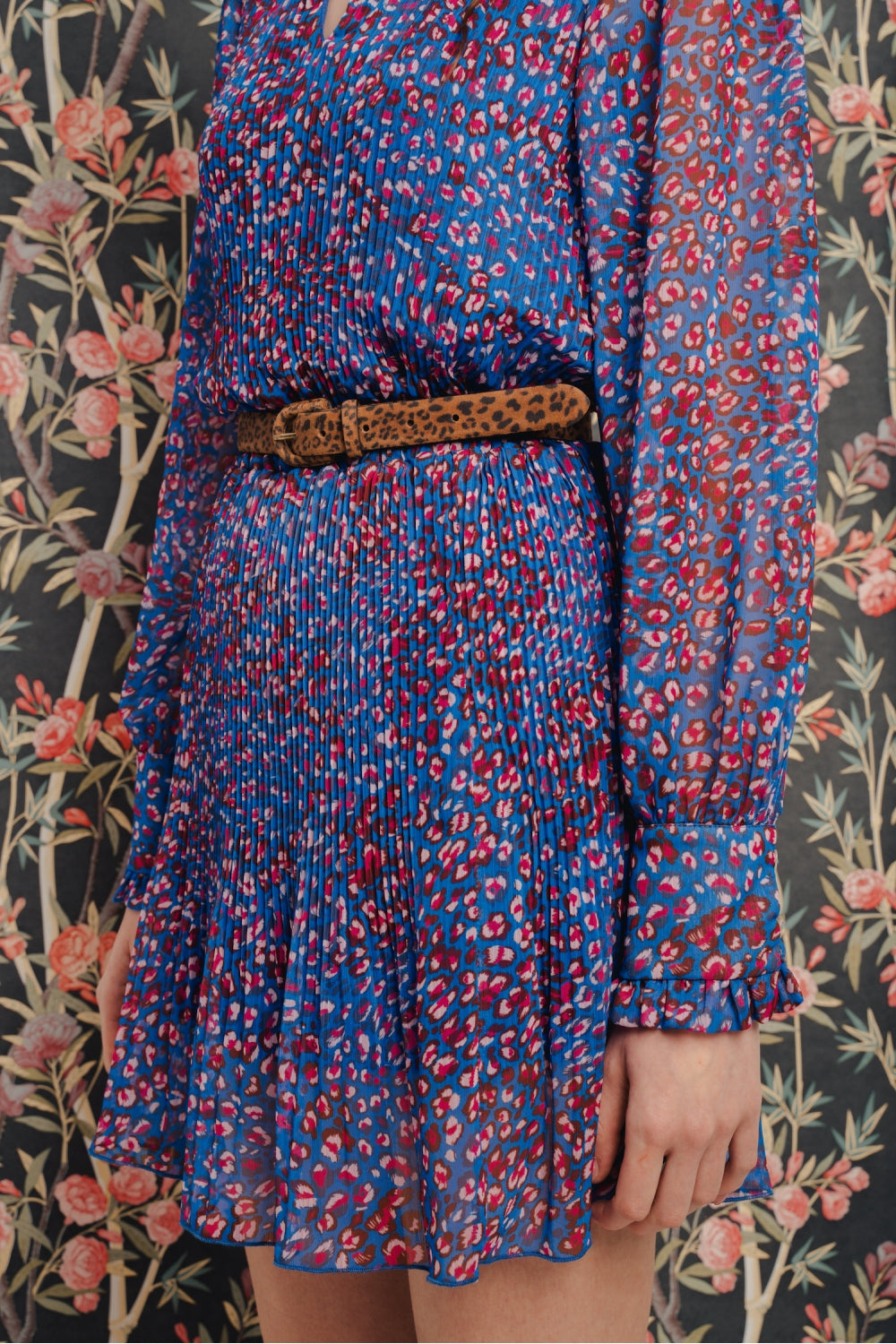 Minifalda plisada The Annie Leo Azul