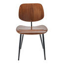 Lot De 2 Chaises Finition Noyer Onde