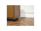 Tulum - Buffet 4 Portes 190 Cm Effet Bois Et Travertin