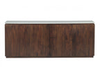 Barbara - Conjunto Barbara con aparador + mueble de TV de madera maciza de mango y mármol