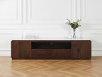 Barbara - Conjunto Barbara con aparador + mueble de TV de madera maciza de mango y mármol