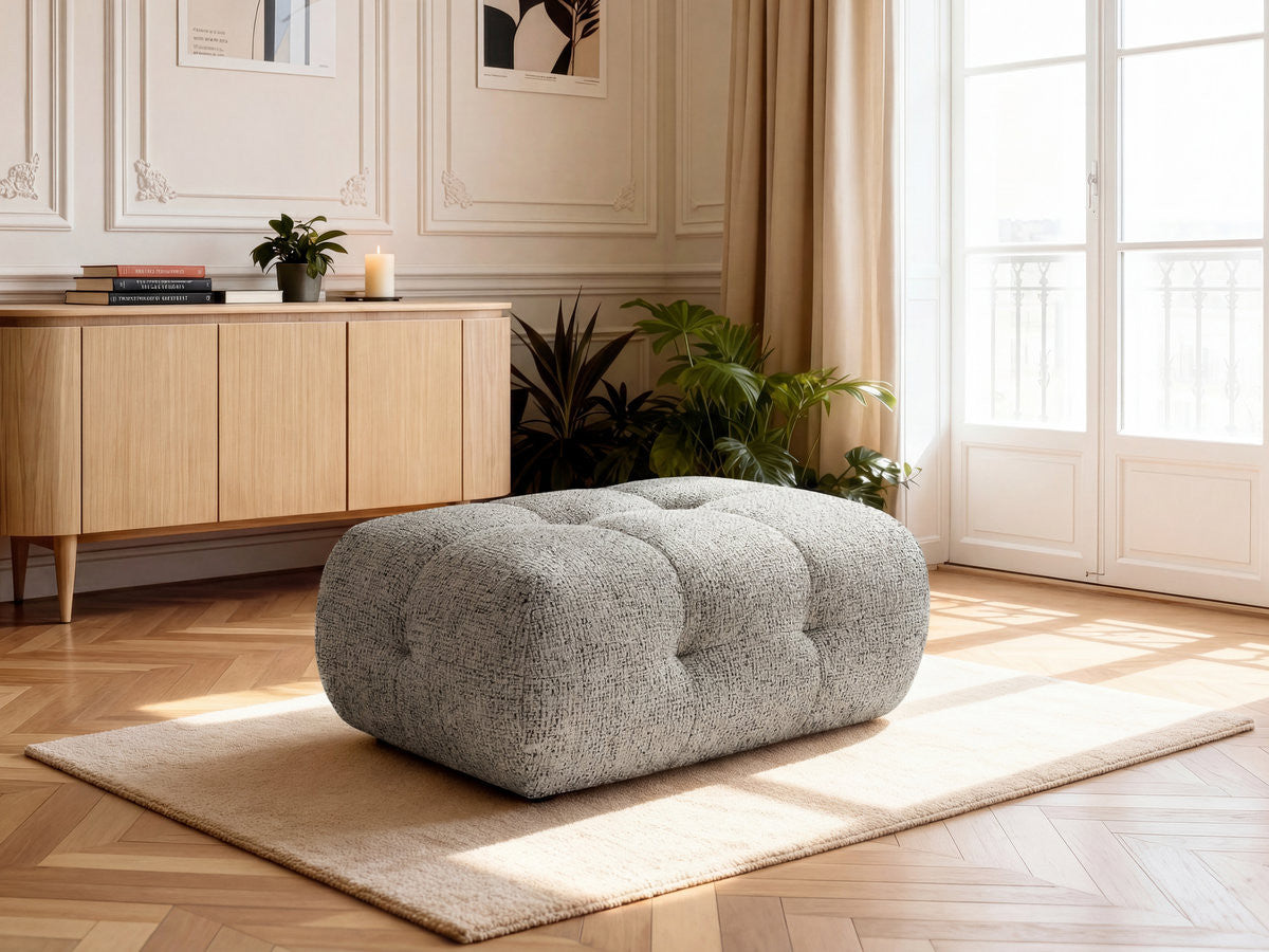 Pouf Petit Laura Tissu Chiné