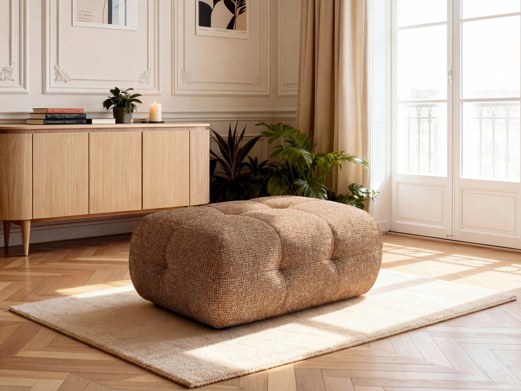Pouf Petit Laura Tissu Chiné