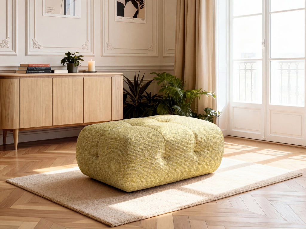 Pouf Petit Laura Tissu Chiné