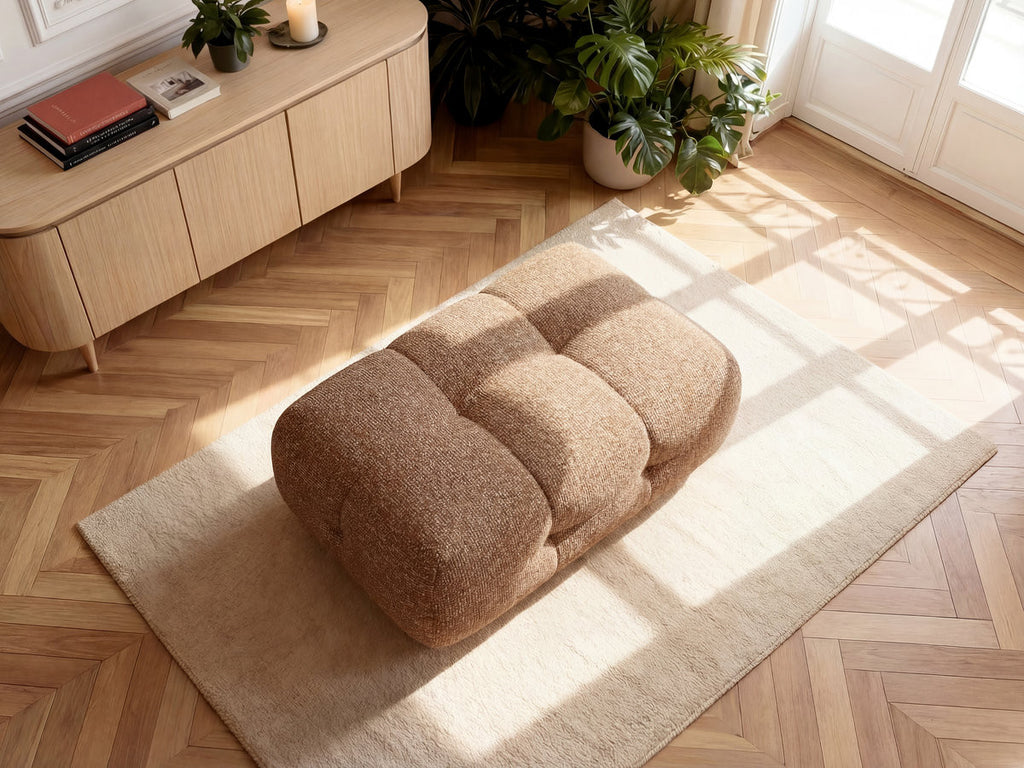 Pouf Petit Laura Tissu Chiné