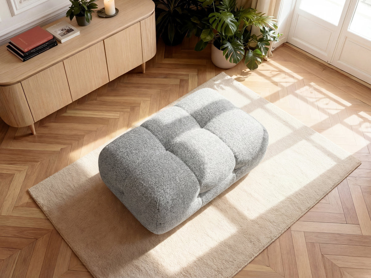 Pouf Petit Laura Tissu Chiné