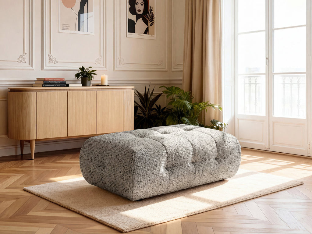 Laura - Grand Pouf - Tissu Chiné