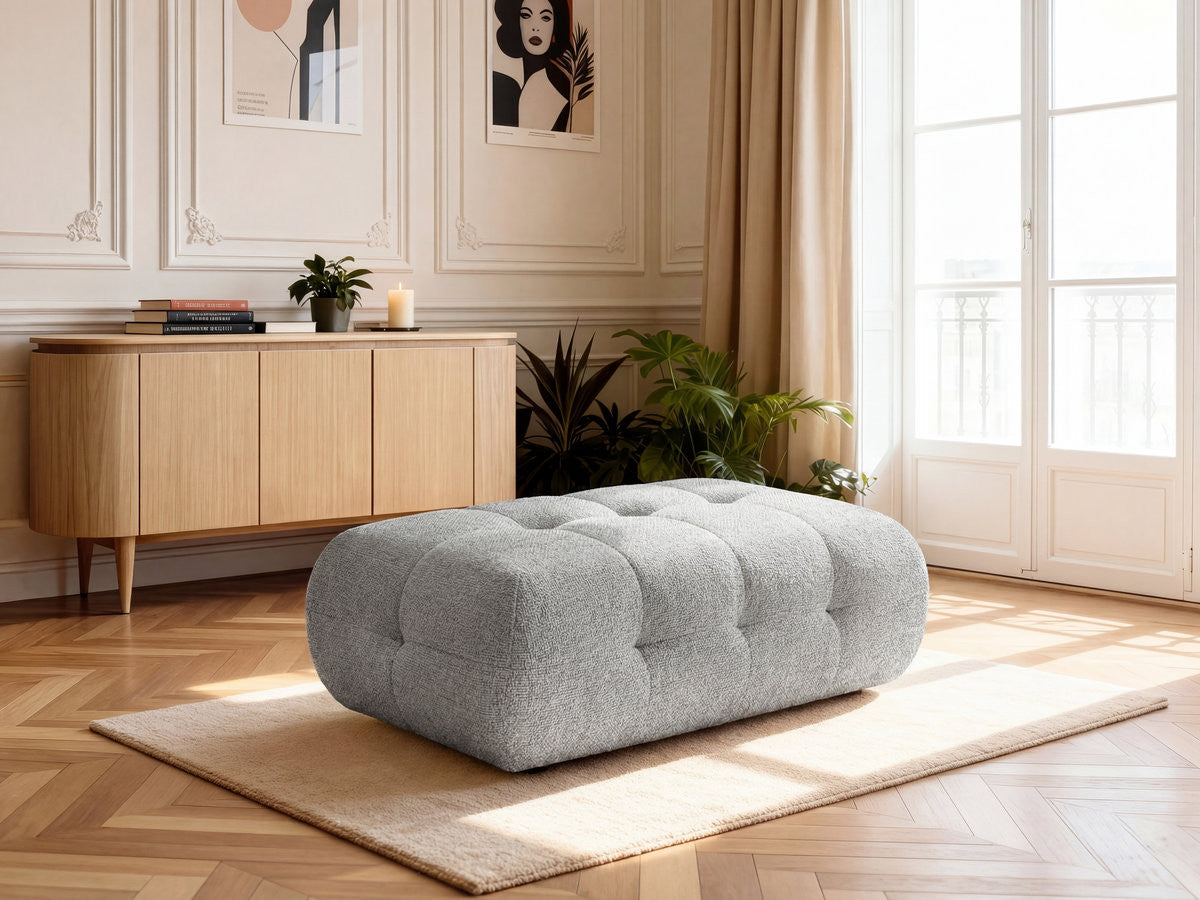 Laura - Grand Pouf - Tissu Chiné