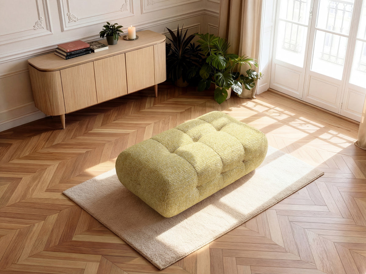Laura - Grand Pouf - Tissu Chiné