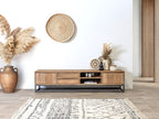 Bergerac - Ensemble Avec Meuble + Table Basse En Bois Massif De Manguier