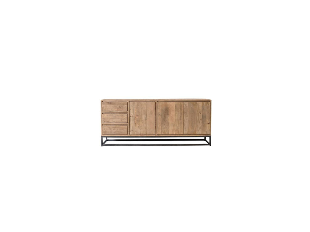 Bergerac - Ensemble Avec Buffet 190 Cm + Table Basse Bois Massif De Manguier