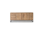 Bergerac - Ensemble Avec Buffet 190 Cm + Table Basse Bois Massif De Manguier