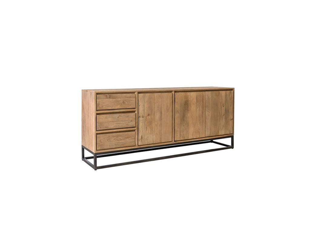Bergerac - Ensemble Avec Buffet 190 Cm + Table Basse Bois Massif De Manguier