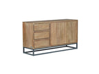 Bergerac - Ensemble Avec Buffet 150 Cm + Table Basse Bois Massif De Manguier