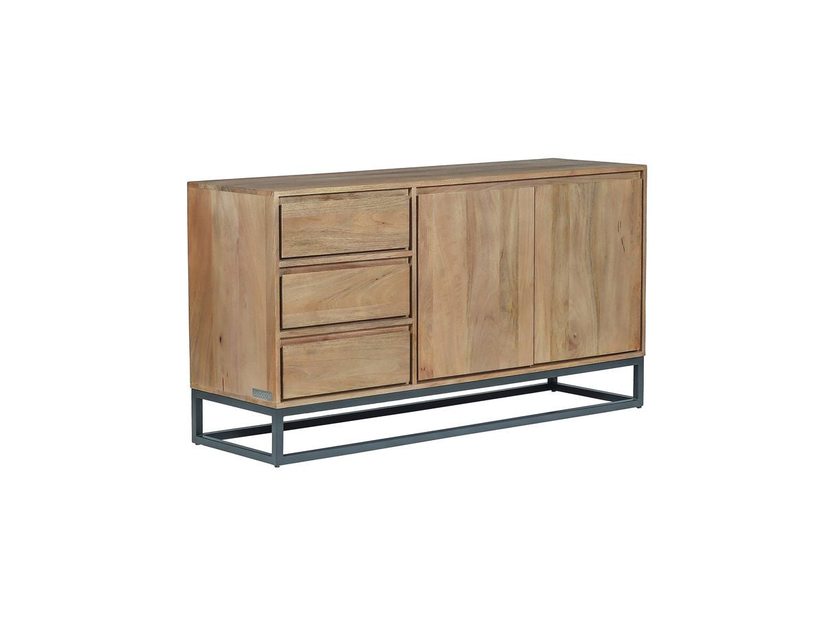 Bergerac - Ensemble Avec Buffet 150 Cm + Table Basse Bois Massif De Manguier