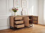 Bergerac - Ensemble Avec Buffet 150 Cm + Table Basse Bois Massif De Manguier