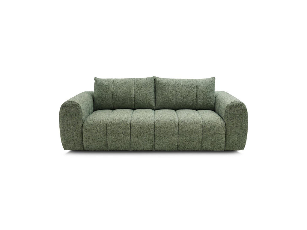 Nesty - Fixed Straight 3-Seater Sofa - Mottled Fabric