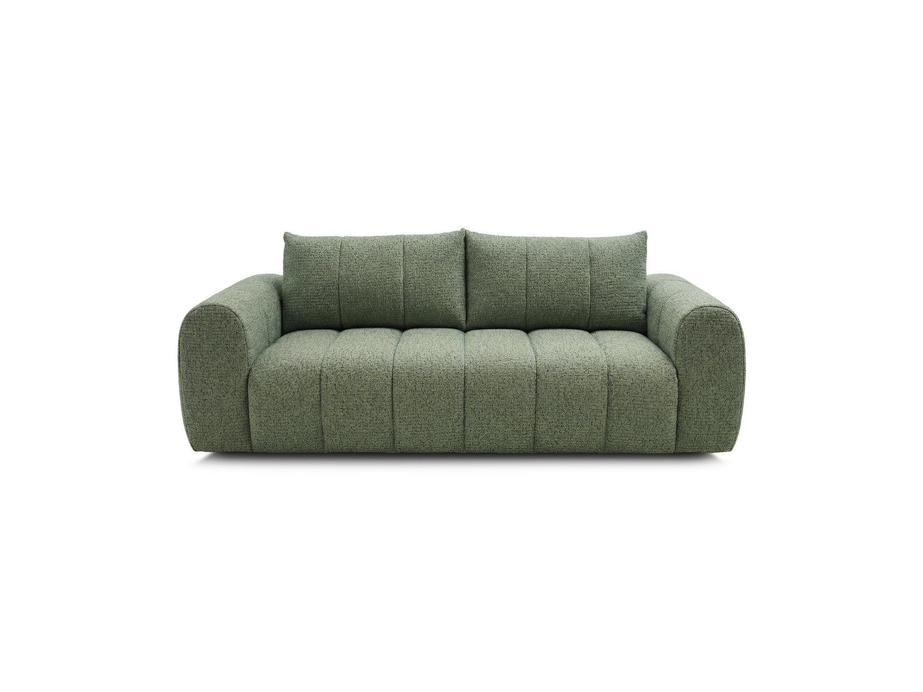 Nesty - Fixed Straight 3-Seater Sofa - Mottled Fabric