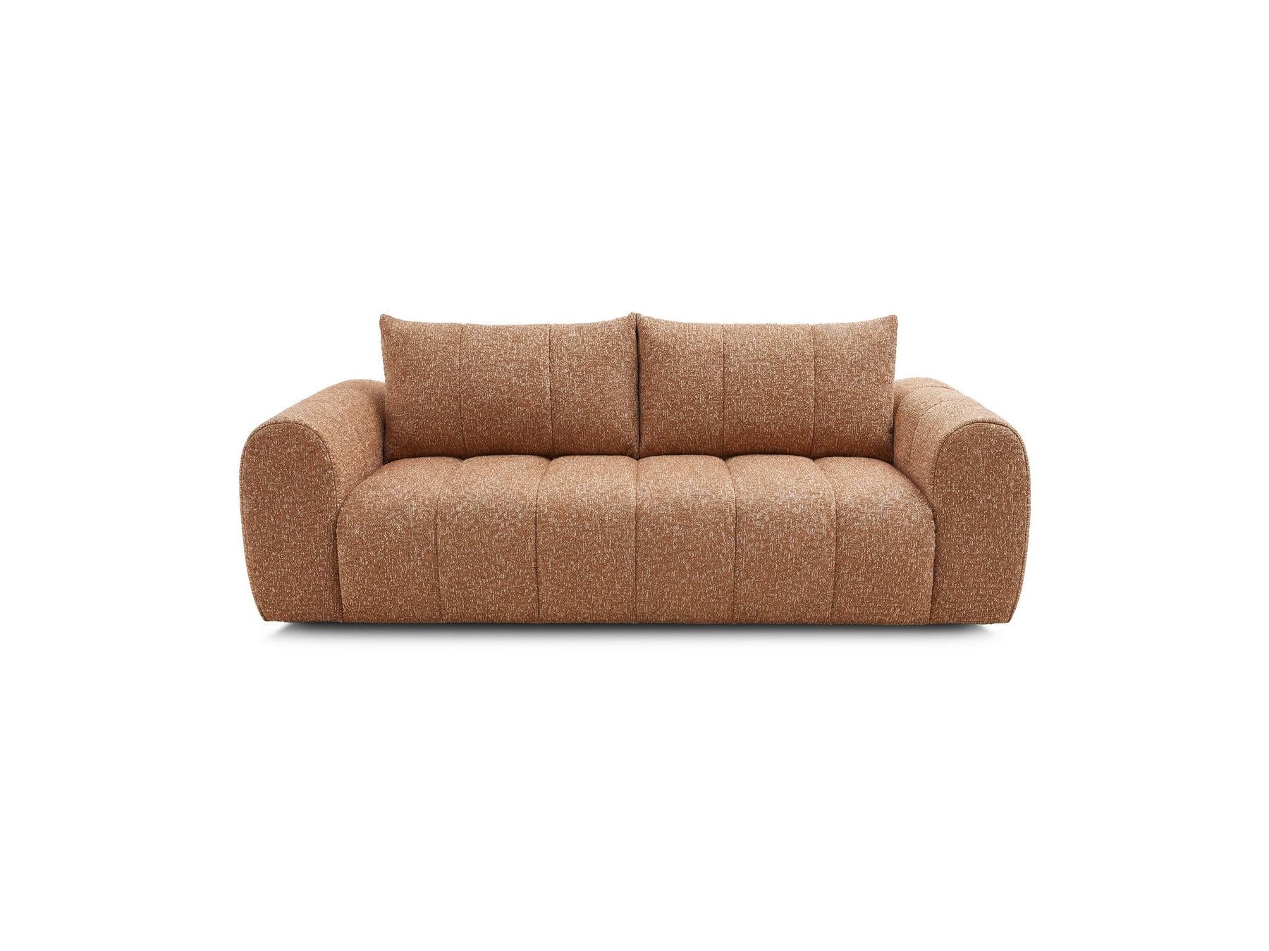 Nesty - Fixed Straight 3-Seater Sofa - Mottled Fabric