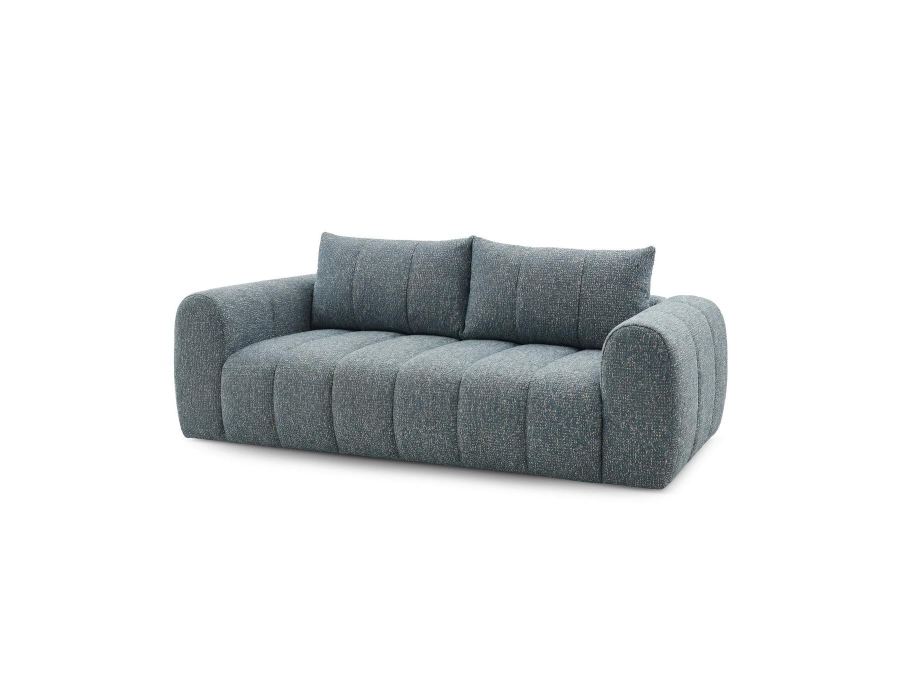 Nesty - Fixed Straight 3-Seater Sofa - Mottled Fabric