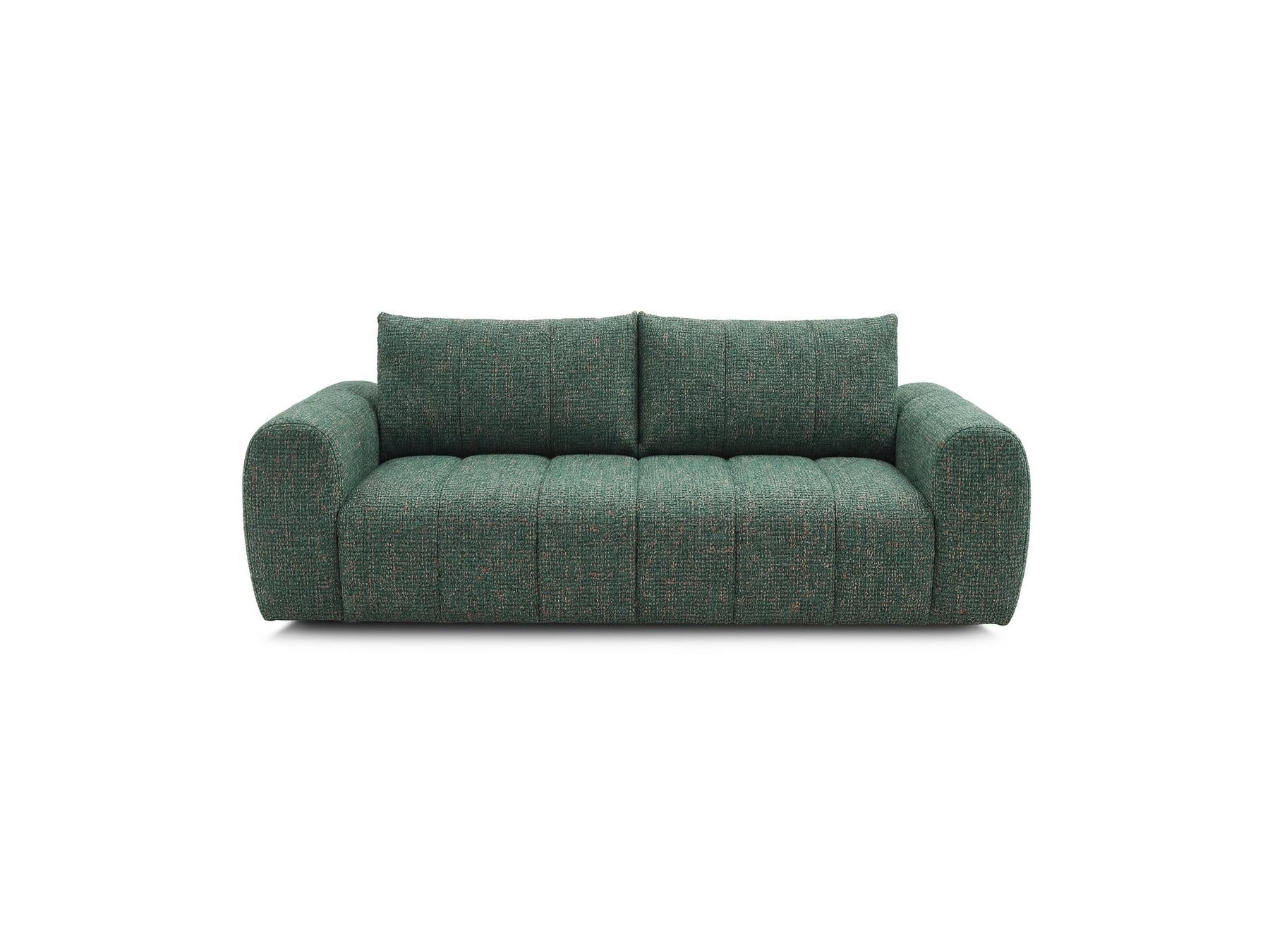 Nesty - Fixed Straight 3-Seater Sofa - Mottled Fabric
