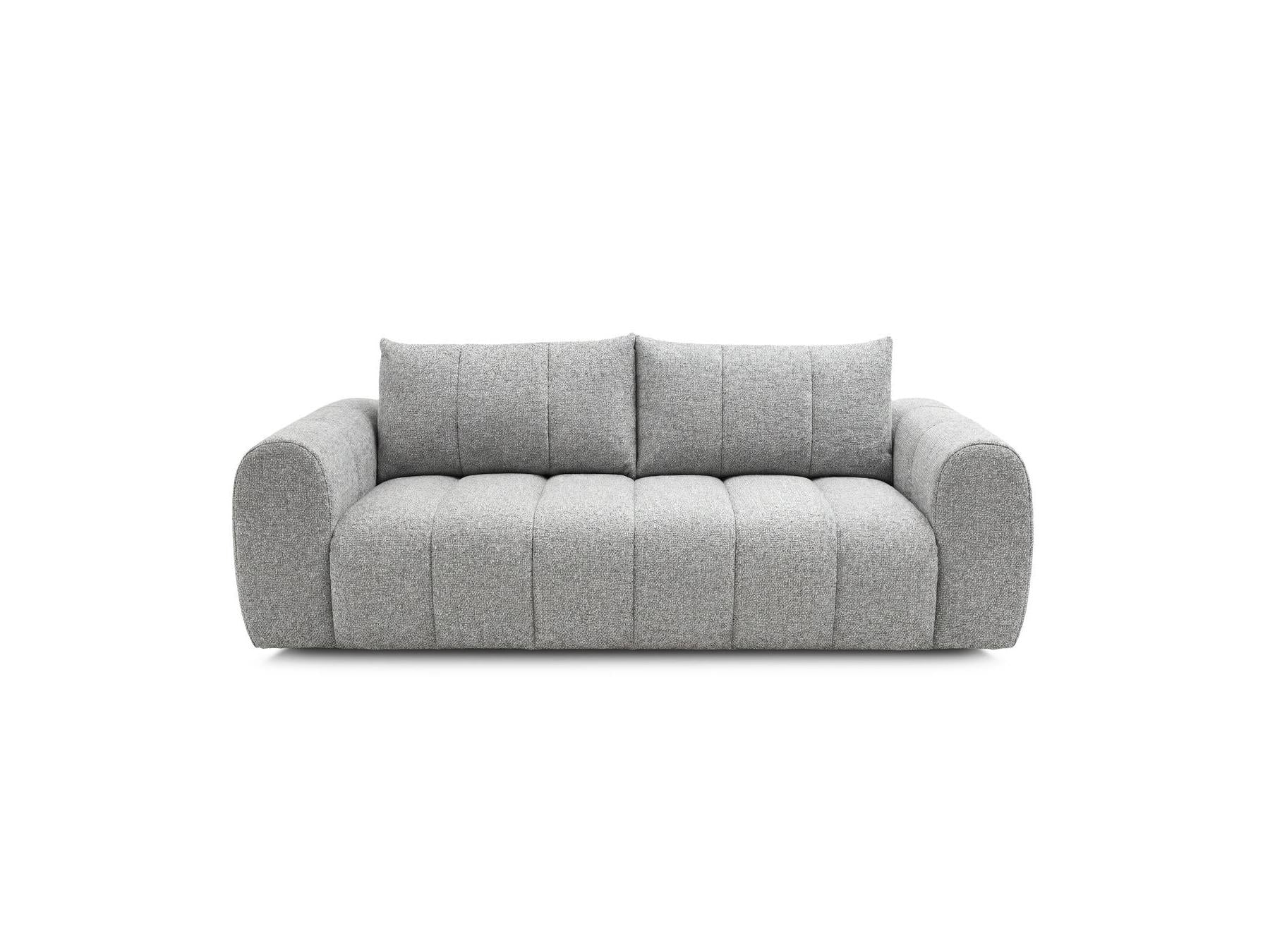 Nesty - Fixed Straight 3-Seater Sofa - Mottled Fabric