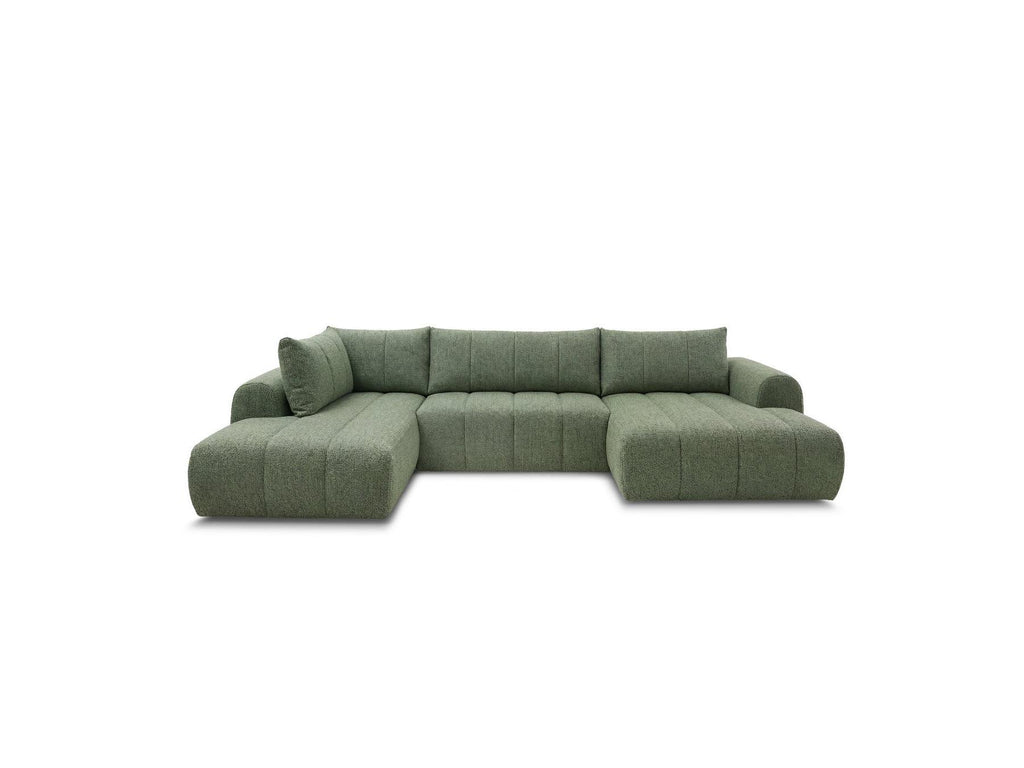 Nesty - Fixed Panoramic Sofa - Textured Fabric - Right-Hand Corner