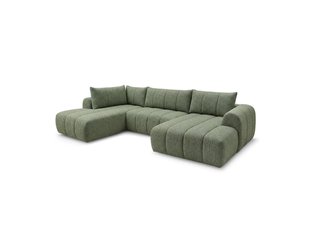 Nesty - Fixed Panoramic Sofa - Textured Fabric - Right-Hand Corner