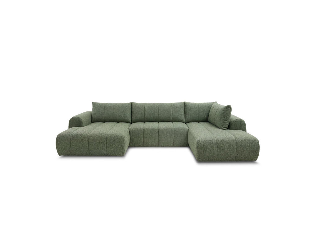 Nesty - Fixed Panoramic Sofa - Textured Fabric - Left-Hand Corner