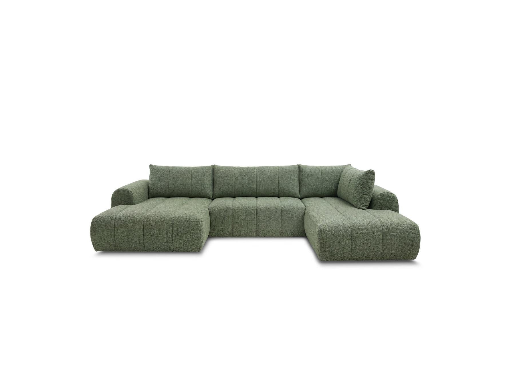 Nesty - Fixed Panoramic Sofa - Textured Fabric - Left-Hand Corner
