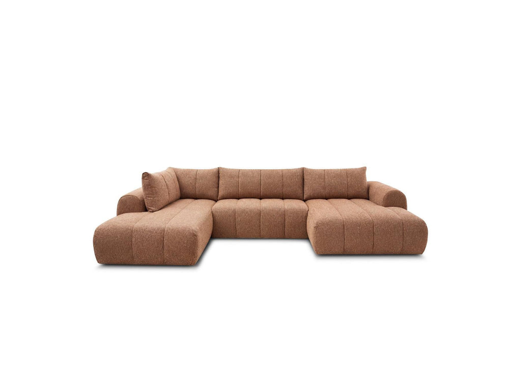 Nesty - Fixed Panoramic Sofa - Textured Fabric - Right-Hand Corner