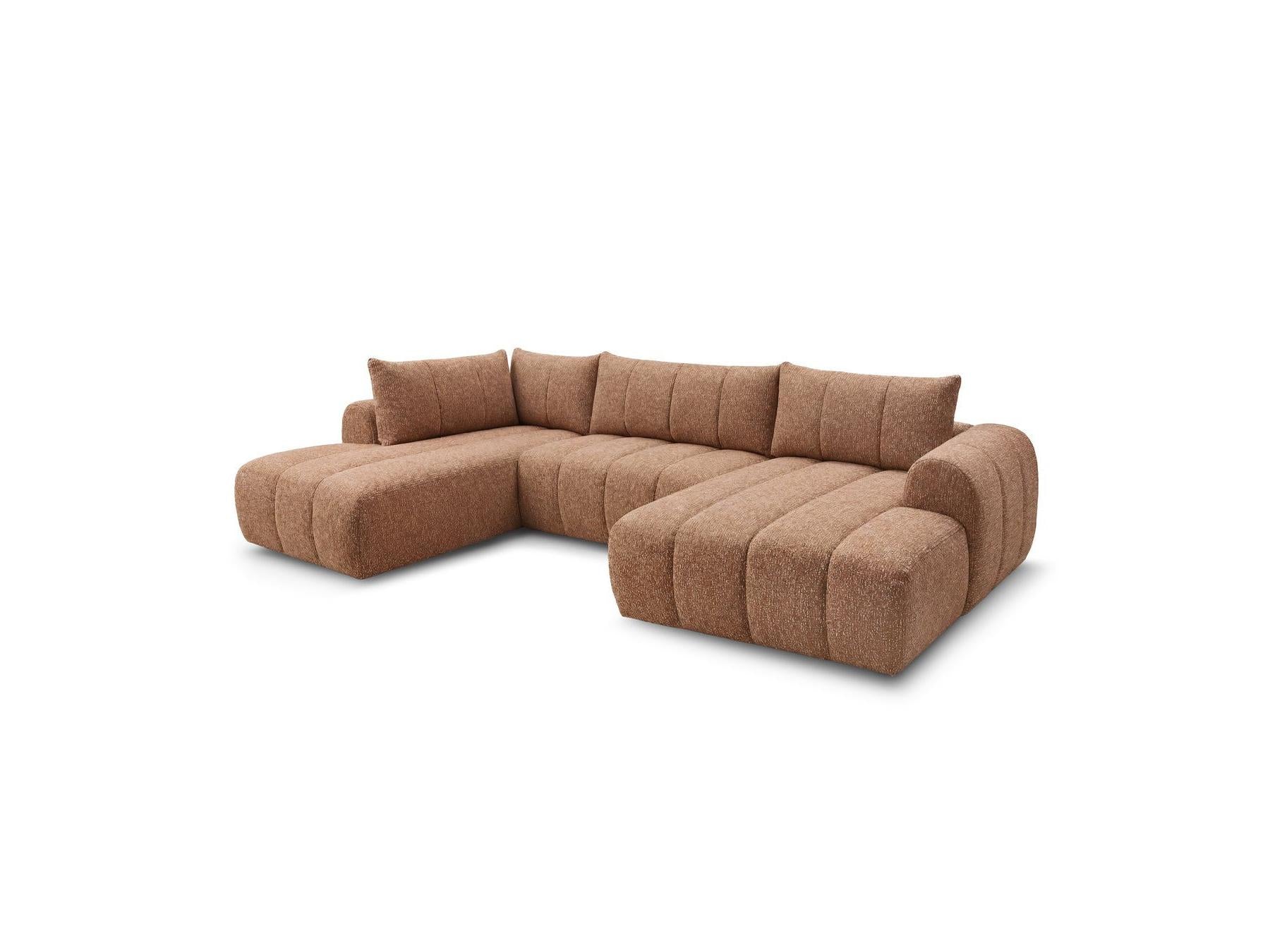Nesty - Fixed Panoramic Sofa - Textured Fabric - Right-Hand Corner