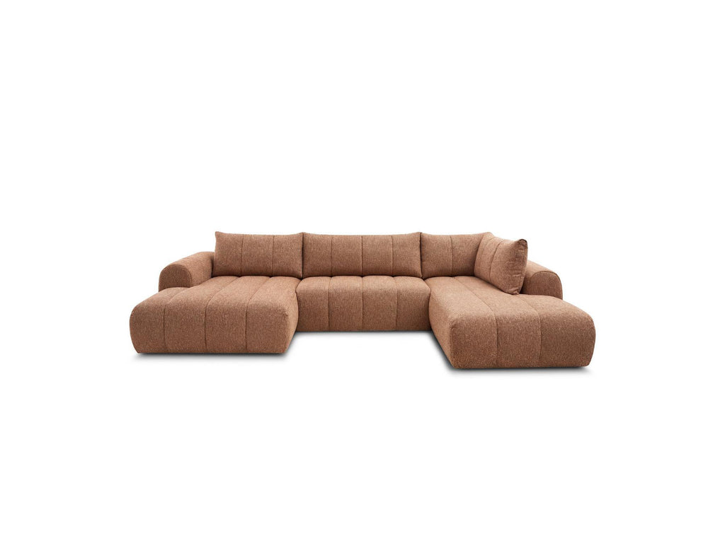 Nesty - Fixed Panoramic Sofa - Textured Fabric - Left-Hand Corner