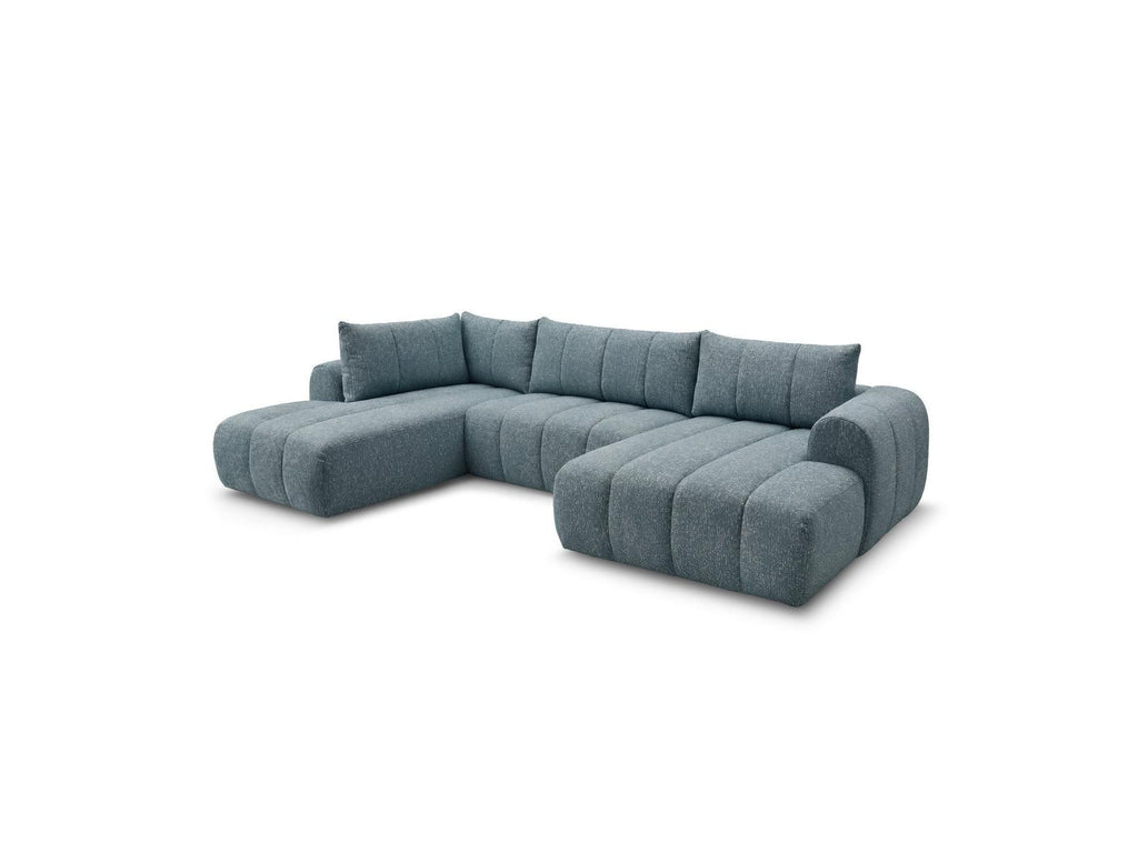 Nesty - Fixed Panoramic Sofa - Textured Fabric - Right-Hand Corner