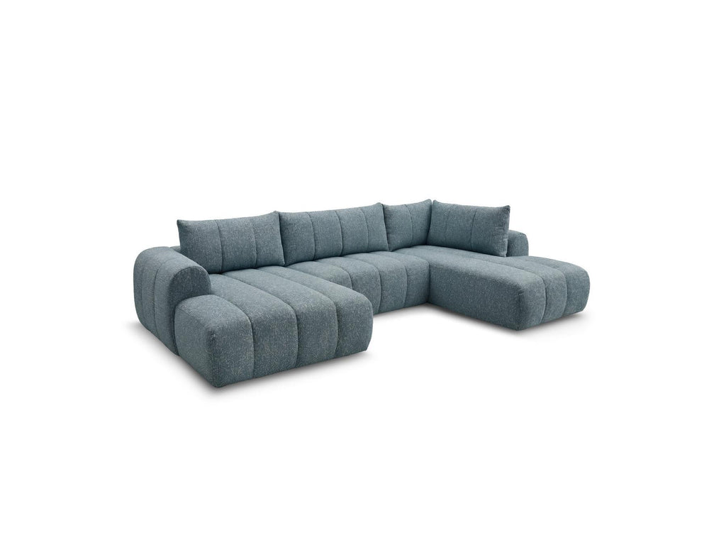 Nesty - Fixed Panoramic Sofa - Textured Fabric - Left-Hand Corner