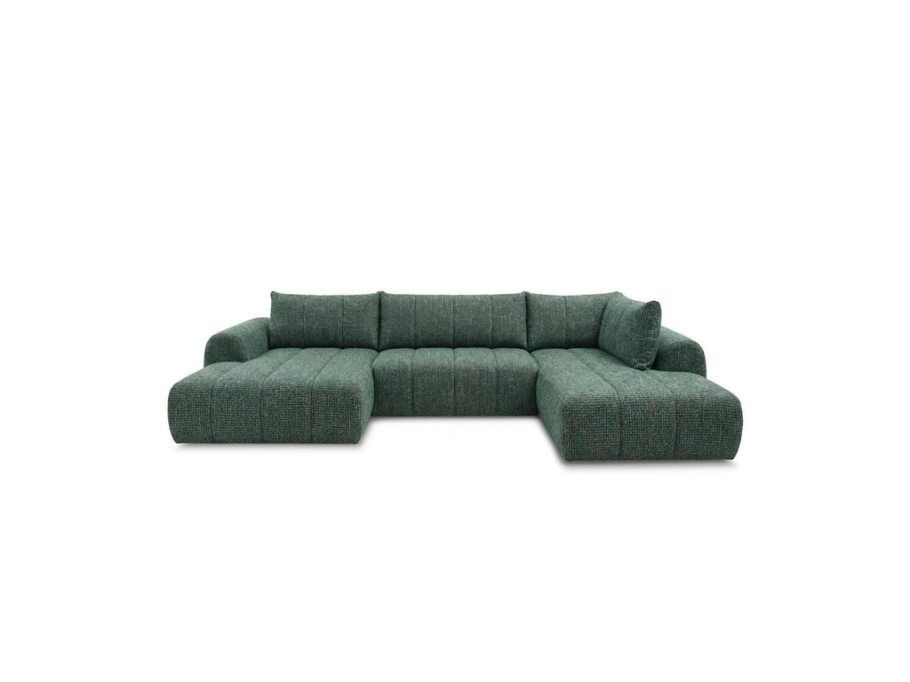 Nesty - Fixed Panoramic Sofa - Textured Fabric - Left-Hand Corner